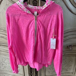 LoveShackFancy x Hurley Vibrant Pink jacket